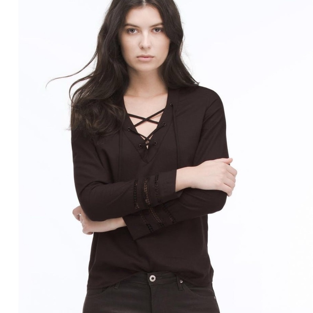 AG Adriano Goldschmied Lace up Top